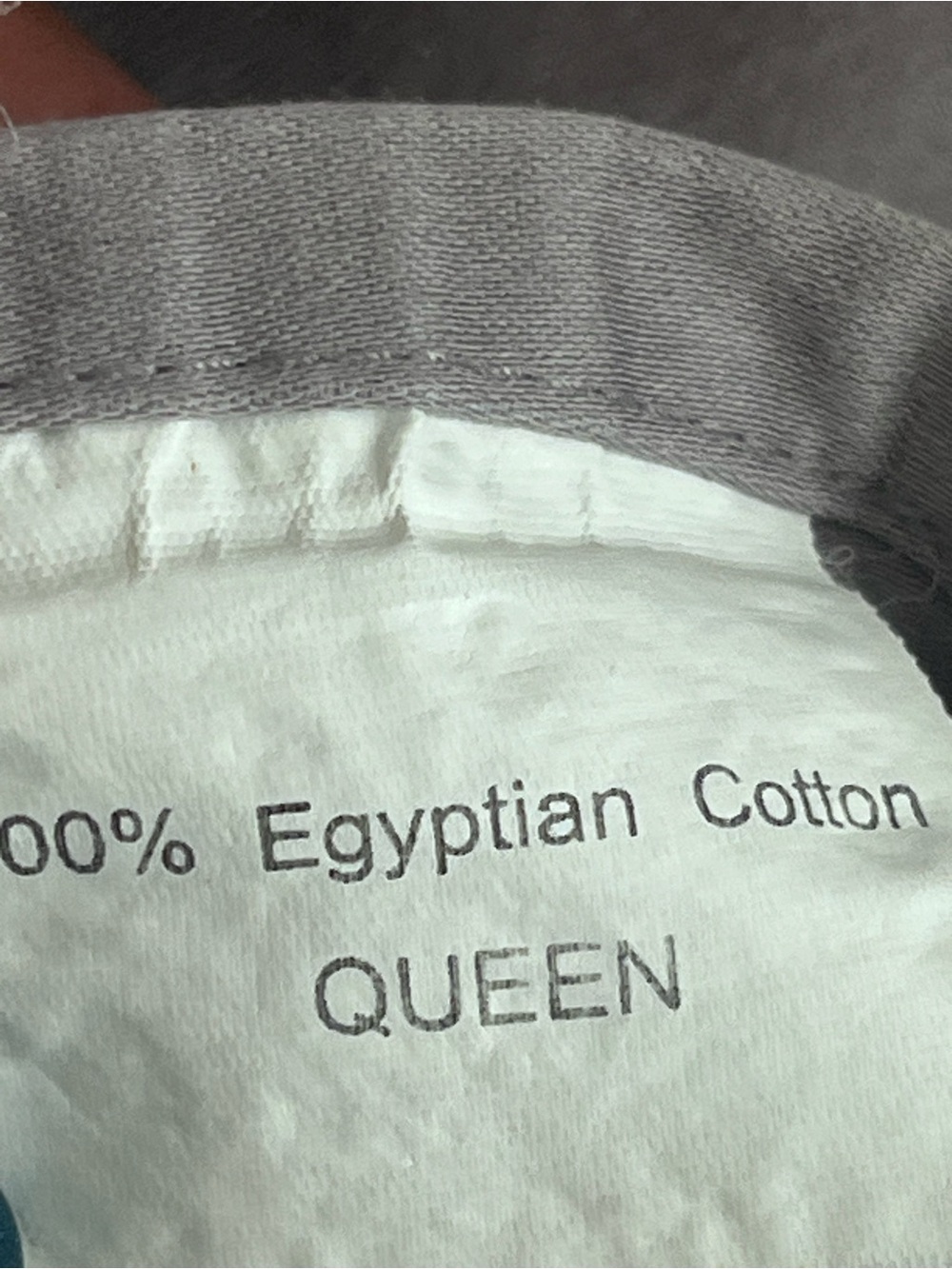 Light Gray Queen size Egyptian cotton flat sheet Unbranded